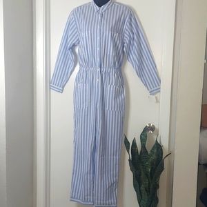 Urban Outfitters Pinstripe Long Sleeve Jumpsuit